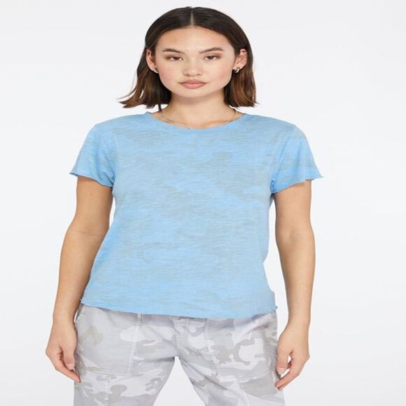 Sanctuary Inside Out Cotton Blend T-shirt Oasis Camo - Picture 2 of 3